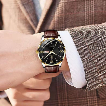 Men's Waterproof Luminous Watch — Stainless Steel Quartz 2