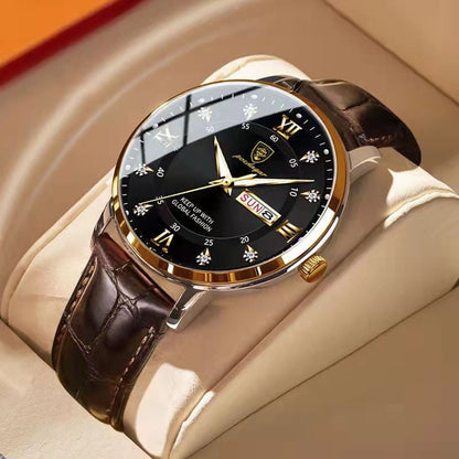 Men's Waterproof Luminous Watch — Stainless Steel Quartz 1