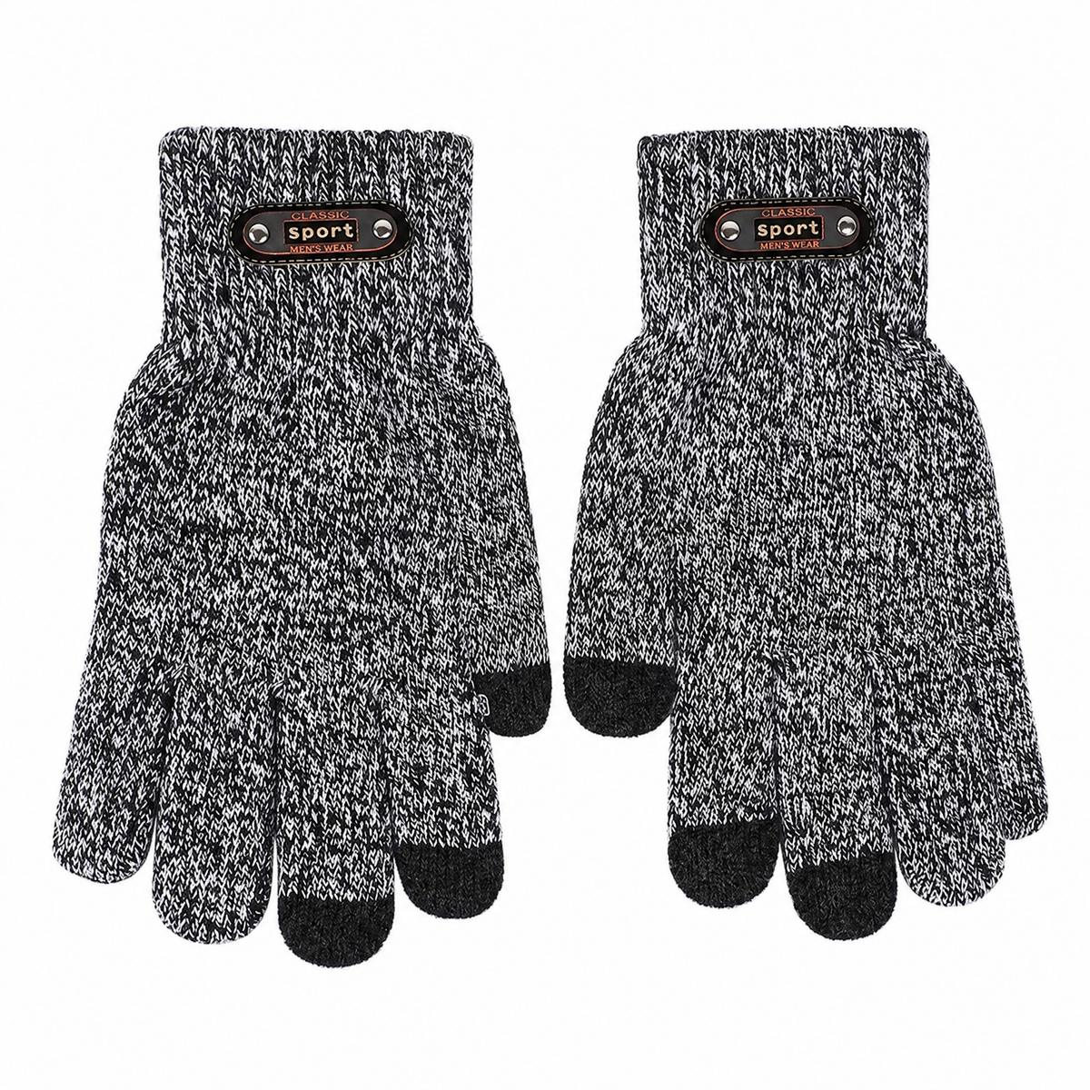 Men's Knit Winter Gloves with Touchscreen Fingertips 7