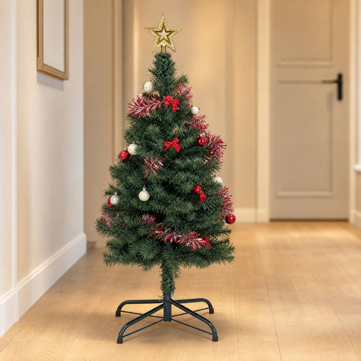 Metal Cross Christmas Tree Stand — Wing Nut Fixing, 30–60 cm 4
