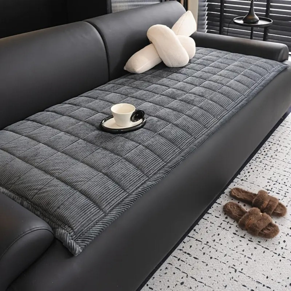 Metro Line Quilted Couch Cover — Non-Slip Sofa Protector 2