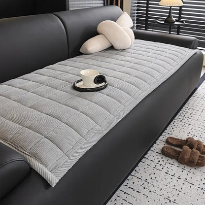 Metro Line Quilted Couch Cover — Non-Slip Sofa Protector 4