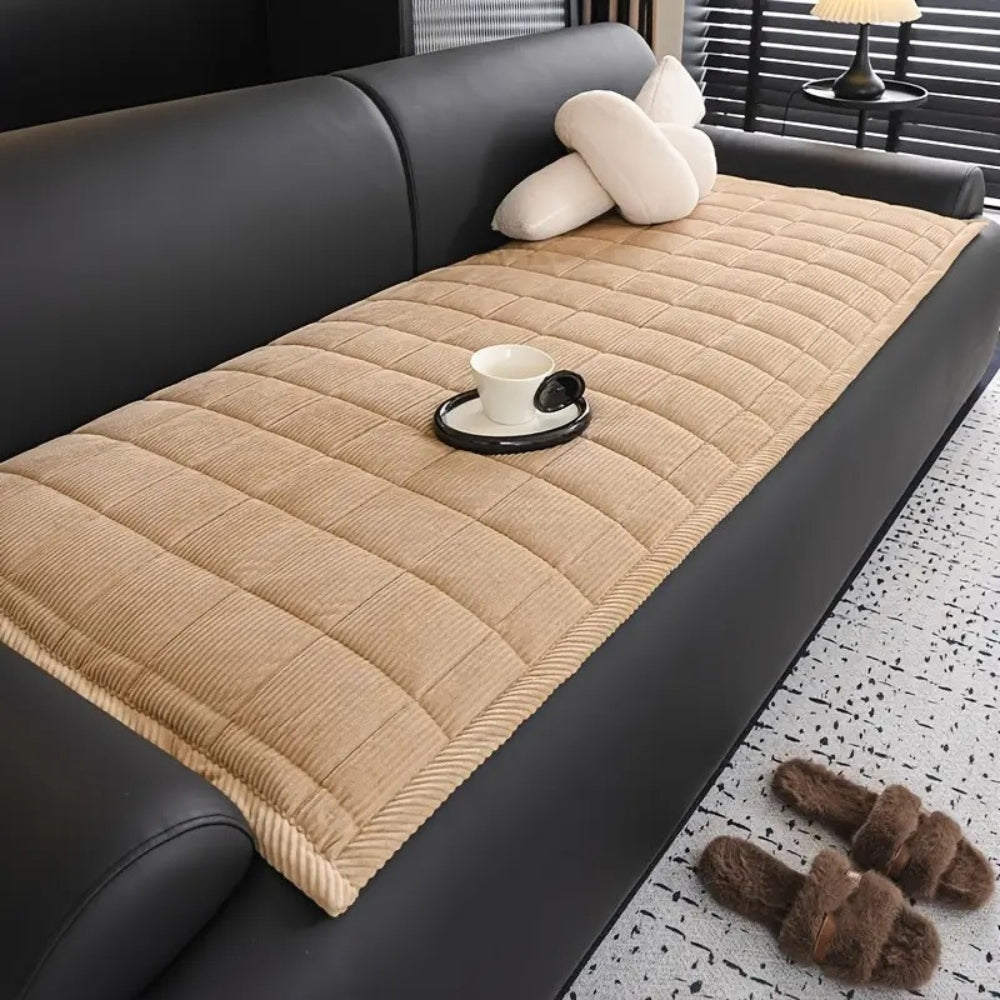 Metro Line Quilted Couch Cover — Non-Slip Sofa Protector 5