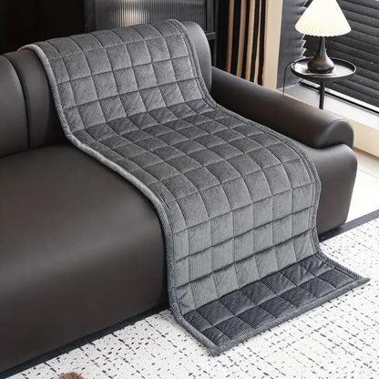 Metro Line Quilted Couch Cover — Non-Slip Sofa Protector 8