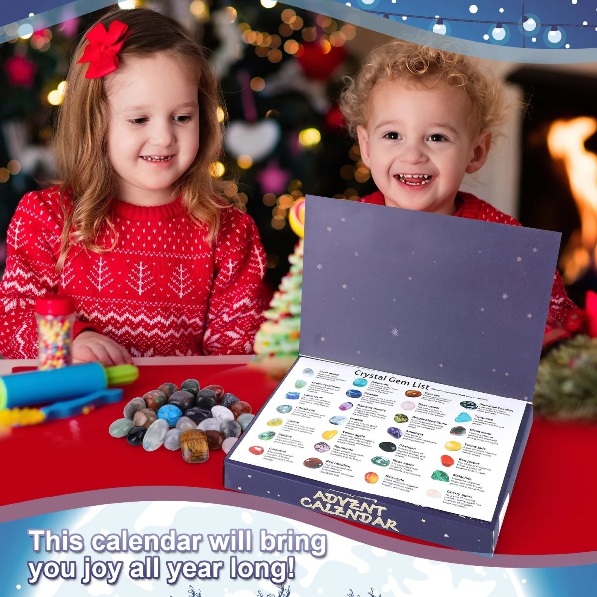MINERKIDS 2025 Gemstone Excavation Advent Calendar — 24 Real Stones 2