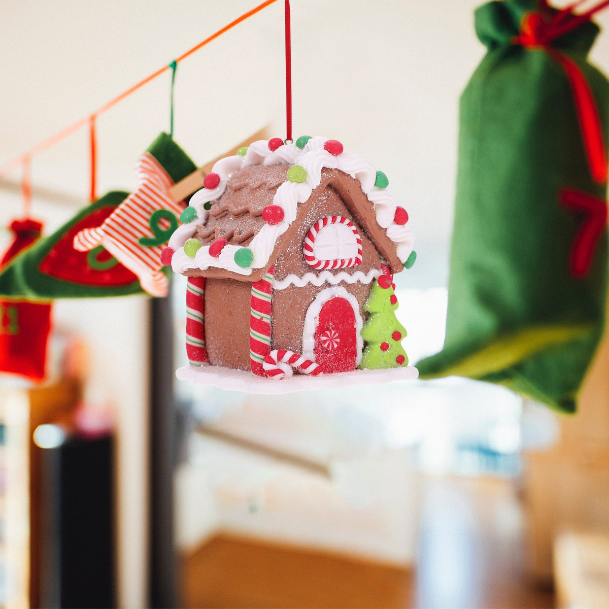 Mini Christmas Gingerbread House — Hand-Painted Resin Figurine 12