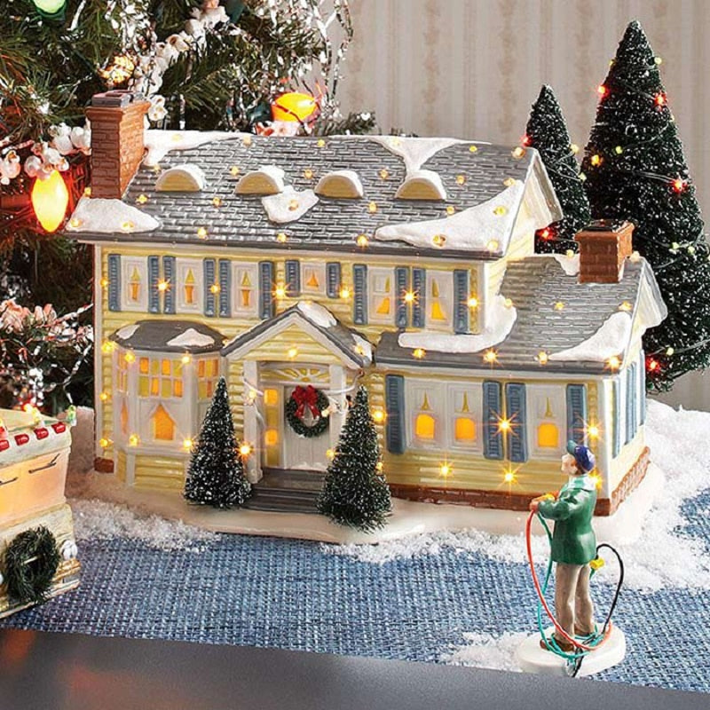 Miniature Christmas House Desktop Decor — Resin Holiday Figurine 2