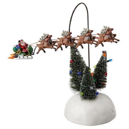 Miniature Christmas House Desktop Decor — Resin Holiday Figurine 7