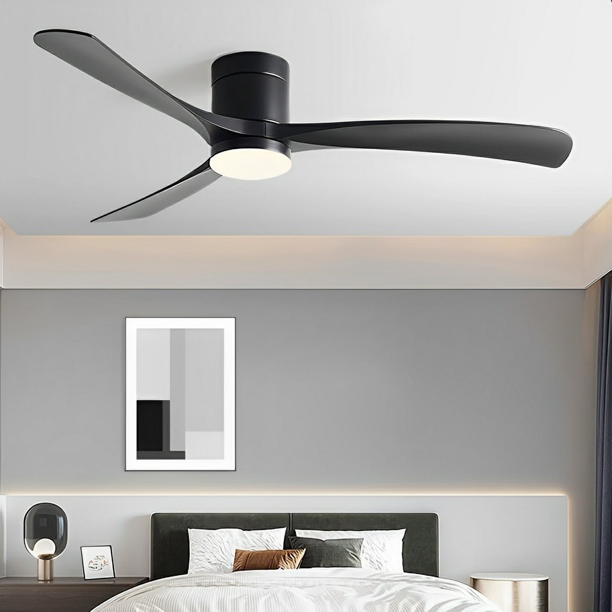 Modern Ceiling Fan with LED Light — 6 Speeds, Ultra-Quiet 6