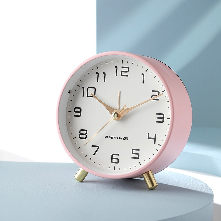 Modern Scandinavian Silent Table Clock — Sweep Movement 10
