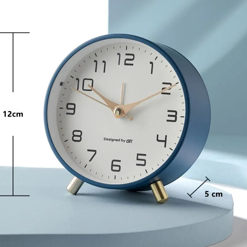 Modern Scandinavian Silent Table Clock — Sweep Movement 11