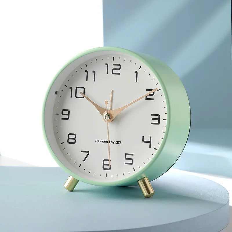 Modern Scandinavian Silent Table Clock — Sweep Movement 6