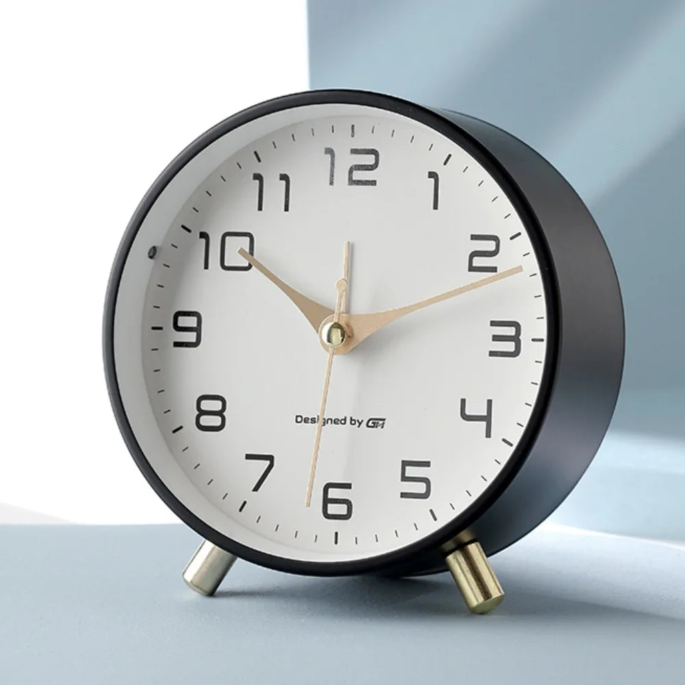 Modern Scandinavian Silent Table Clock — Sweep Movement 8