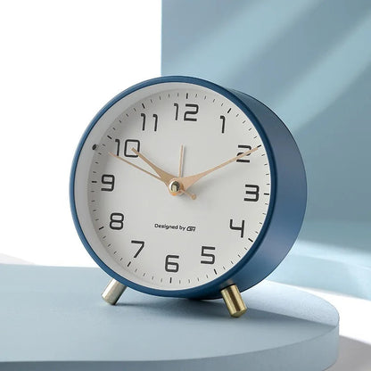 Modern Scandinavian Silent Table Clock — Sweep Movement 1