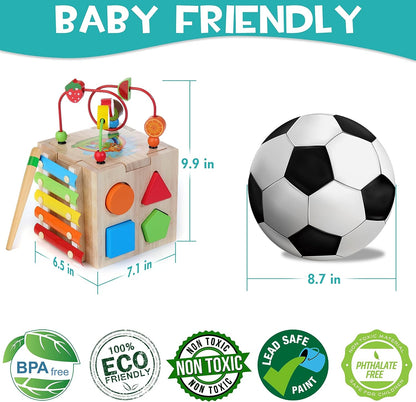 Montessori Activity Cube 8-in-1 — Wooden Toddler Learning Toy 5