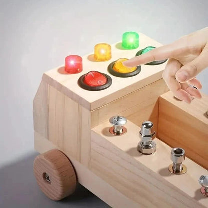 Busy Board Wooden Educational Toy — Montiflex for Kids 3+ 4