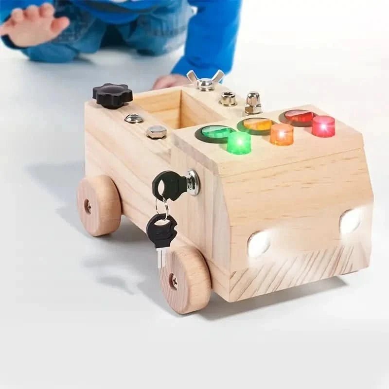 Busy Board Wooden Educational Toy — Montiflex for Kids 3+ 5
