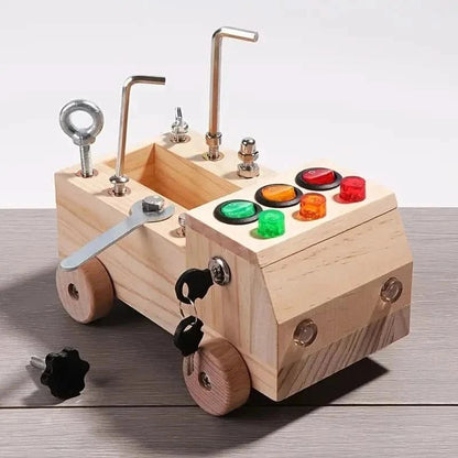 Busy Board Wooden Educational Toy — Montiflex for Kids 3+ 6