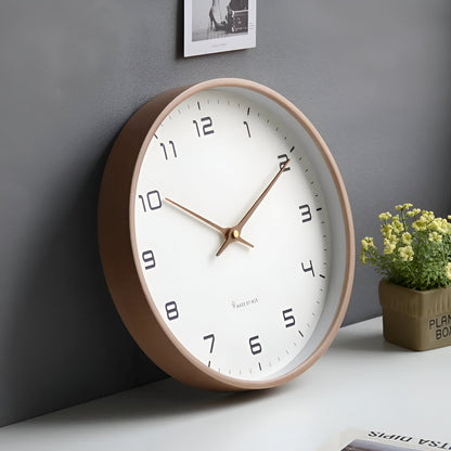 Nordic Wall Clock — Silent Quartz & Natural Wood Frame 30cm 3
