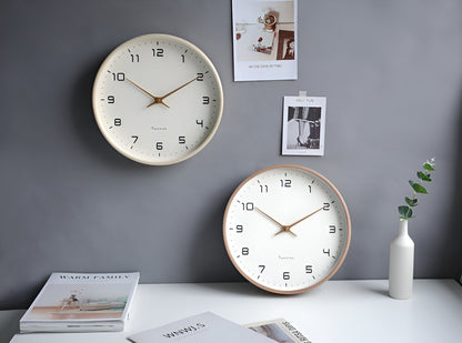Nordic Wall Clock — Silent Quartz & Natural Wood Frame 30cm 5