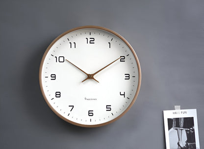 Nordic Wall Clock — Silent Quartz & Natural Wood Frame 30cm 6