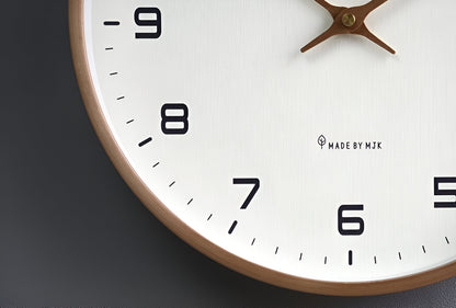 Nordic Wall Clock — Silent Quartz & Natural Wood Frame 30cm 7