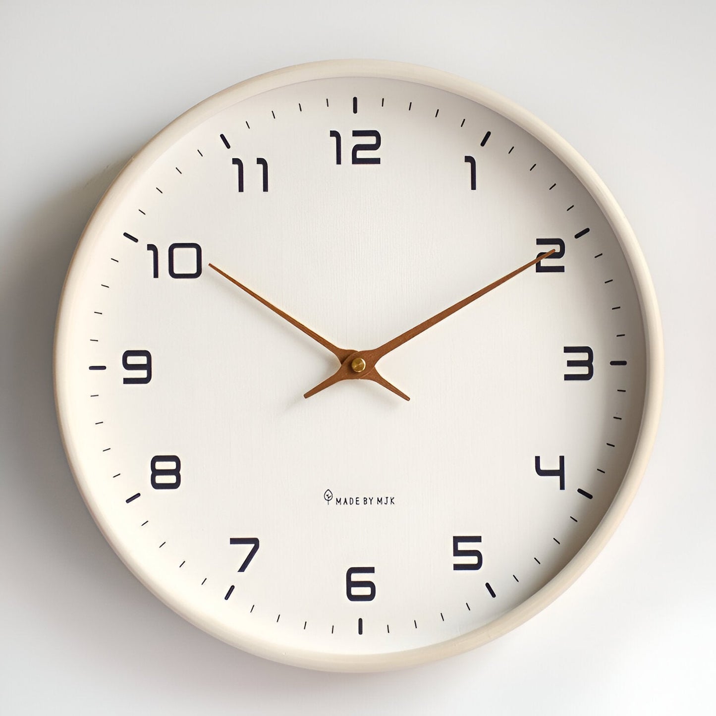 Nordic Wall Clock — Silent Quartz & Natural Wood Frame 30cm 9