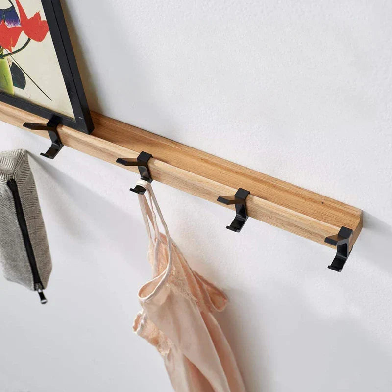 Nordic Wall-Mounted Coat Rack — 5 Adjustable Dual Hooks 2