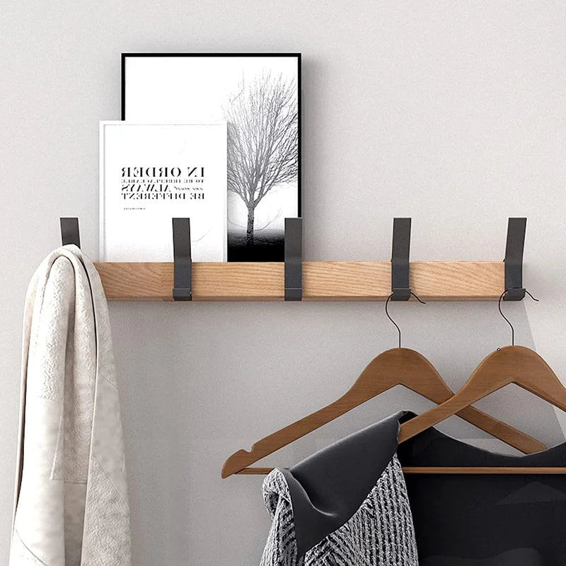 Nordic Wall-Mounted Coat Rack — 5 Adjustable Dual Hooks 3