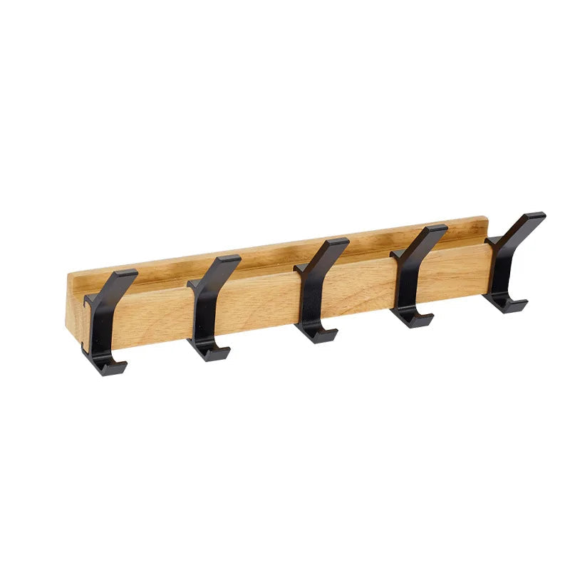 Nordic Wall-Mounted Coat Rack — 5 Adjustable Dual Hooks 5