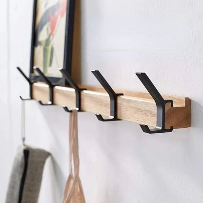 Nordic Wall-Mounted Coat Rack — 5 Adjustable Dual Hooks 1