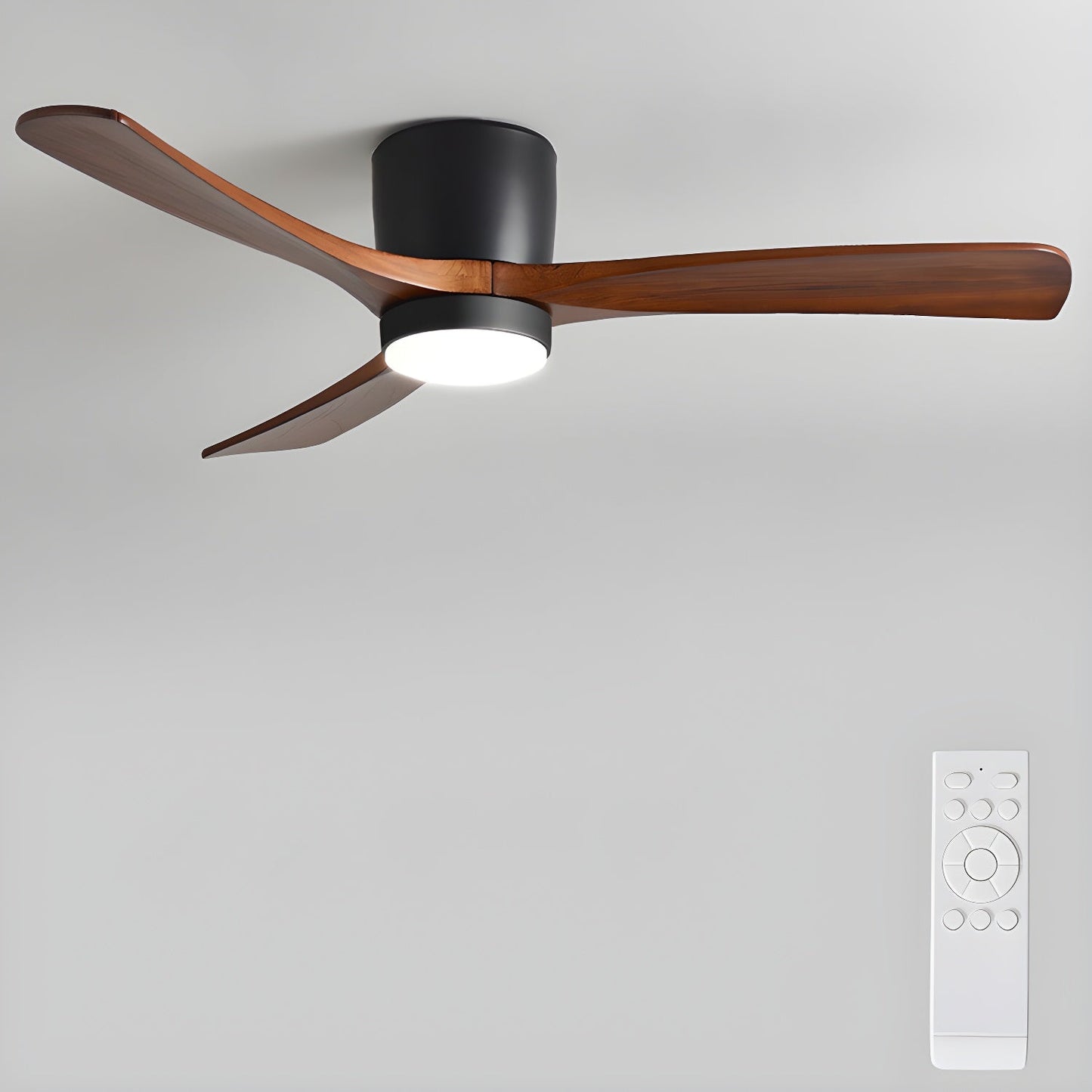 Nordic Wooden Ceiling Fan Light with LED Remote Control 10