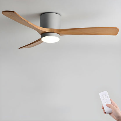 Nordic Wooden Ceiling Fan Light with LED Remote Control 12