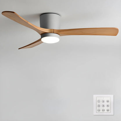 Nordic Wooden Ceiling Fan Light with LED Remote Control 17