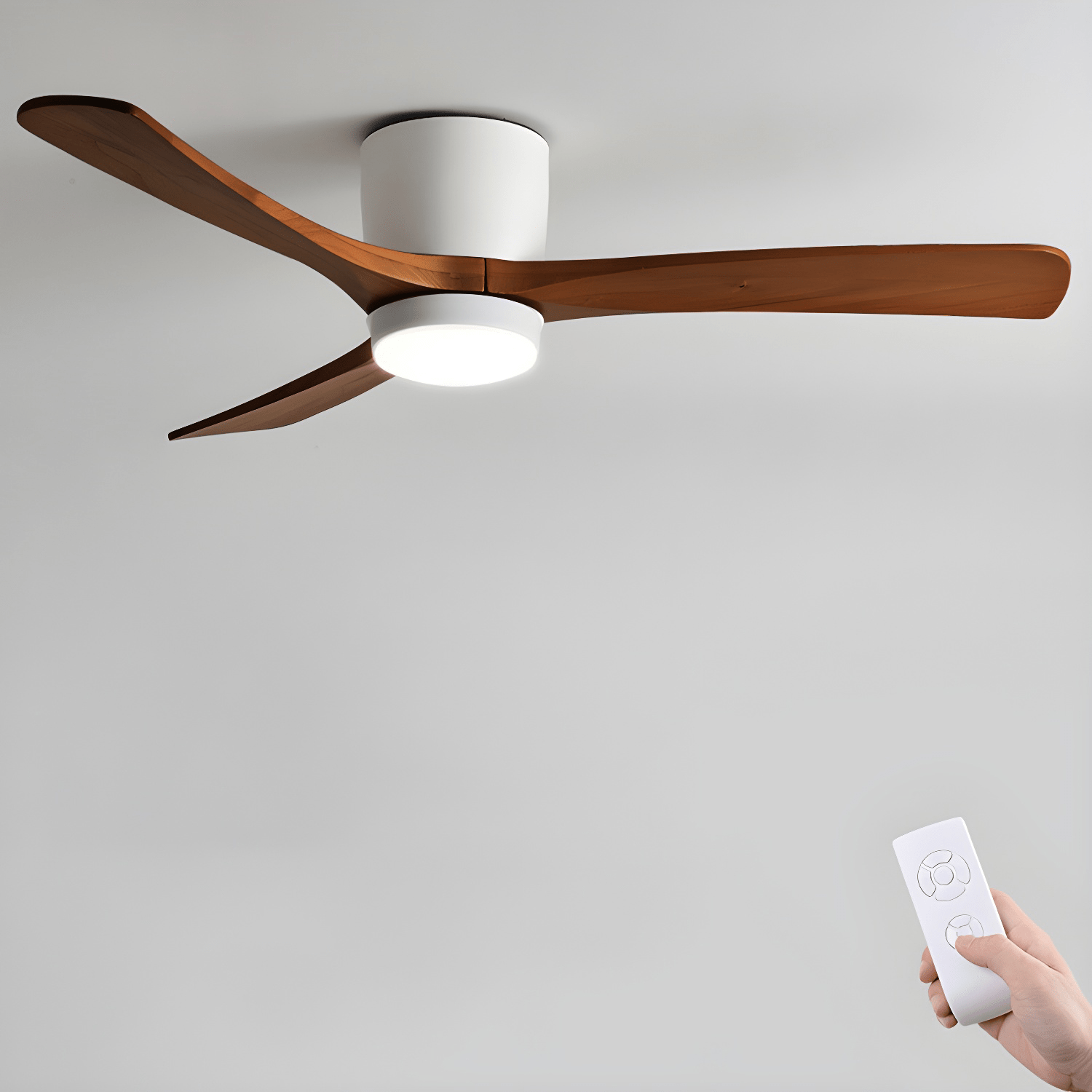 Nordic Wooden Ceiling Fan Light with LED Remote Control 21