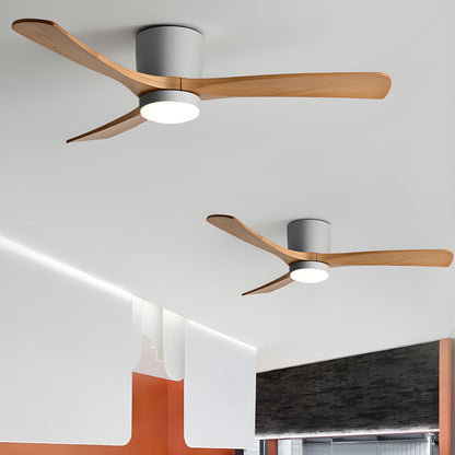 Nordic Wooden Ceiling Fan Light with LED Remote Control 22