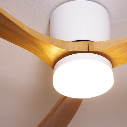 Nordic Wooden Ceiling Fan Light with LED Remote Control 25