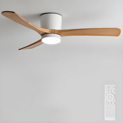 Nordic Wooden Ceiling Fan Light with LED Remote Control 8
