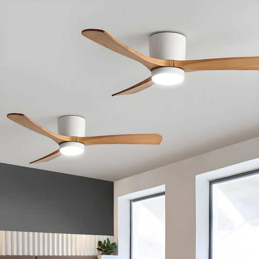 Nordic Wooden Ceiling Fan Light with LED Remote Control 1