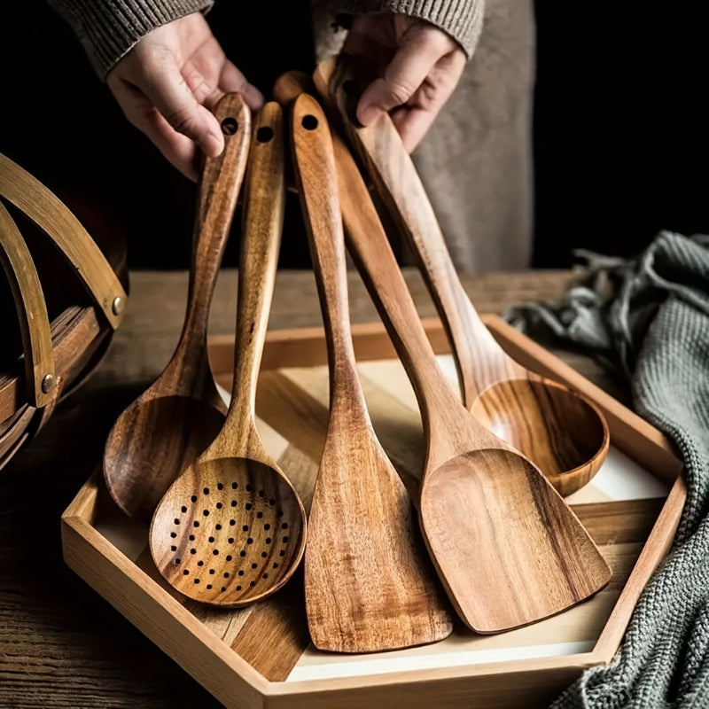 NordicChef 5-Piece Wooden Kitchen Utensil Set — Ergonomic & Eco 1