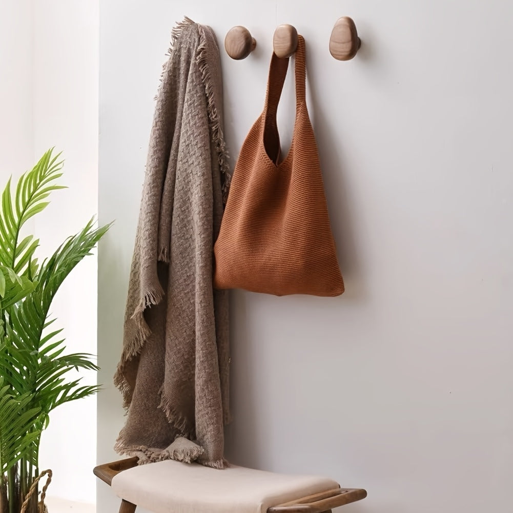 OakPebble Wooden Wall Hooks Set of 4 — Organic Design 3