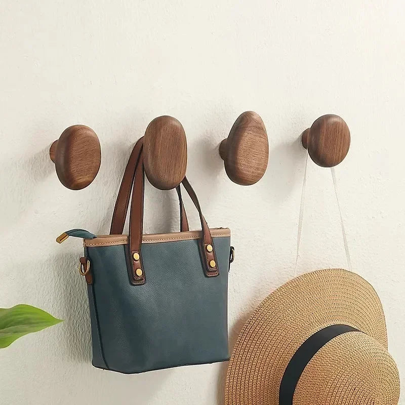OakPebble Wooden Wall Hooks Set of 4 — Organic Design 4