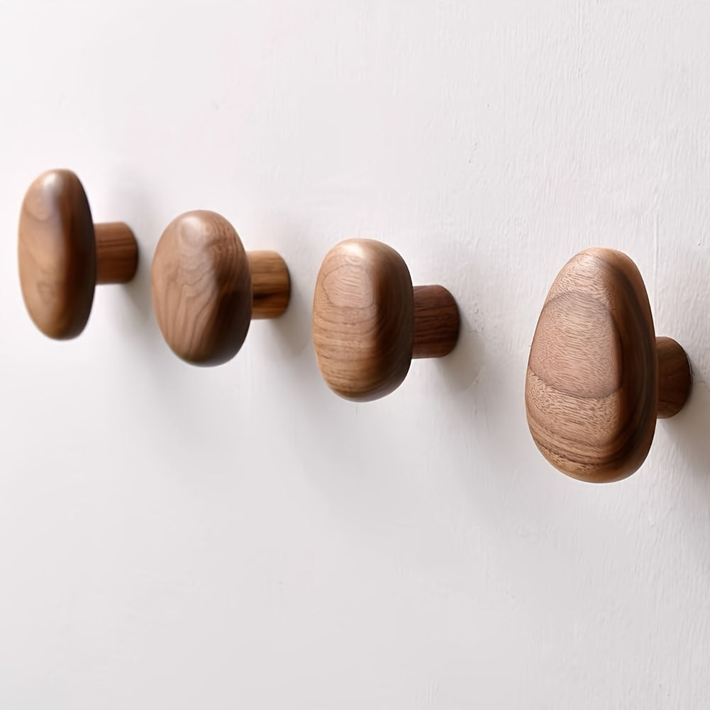 OakPebble Wooden Wall Hooks Set of 4 — Organic Design 6