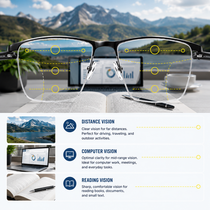 Optivista Progressive Reading Glasses — Blue Light & UV Protection 6