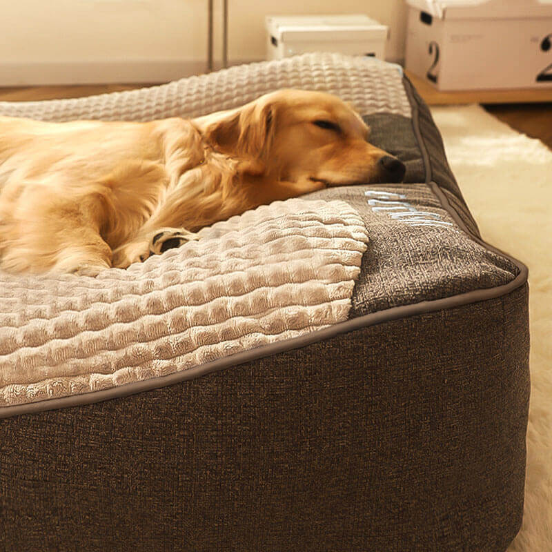 Orthopaedic Memory Foam Dog Bed with Raised Headrest 4