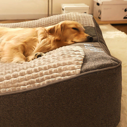 Orthopaedic Memory Foam Dog Bed with Raised Headrest 4