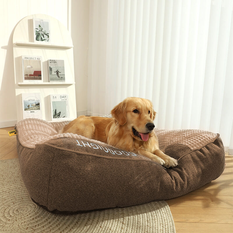 Orthopaedic Memory Foam Dog Bed with Raised Headrest 6