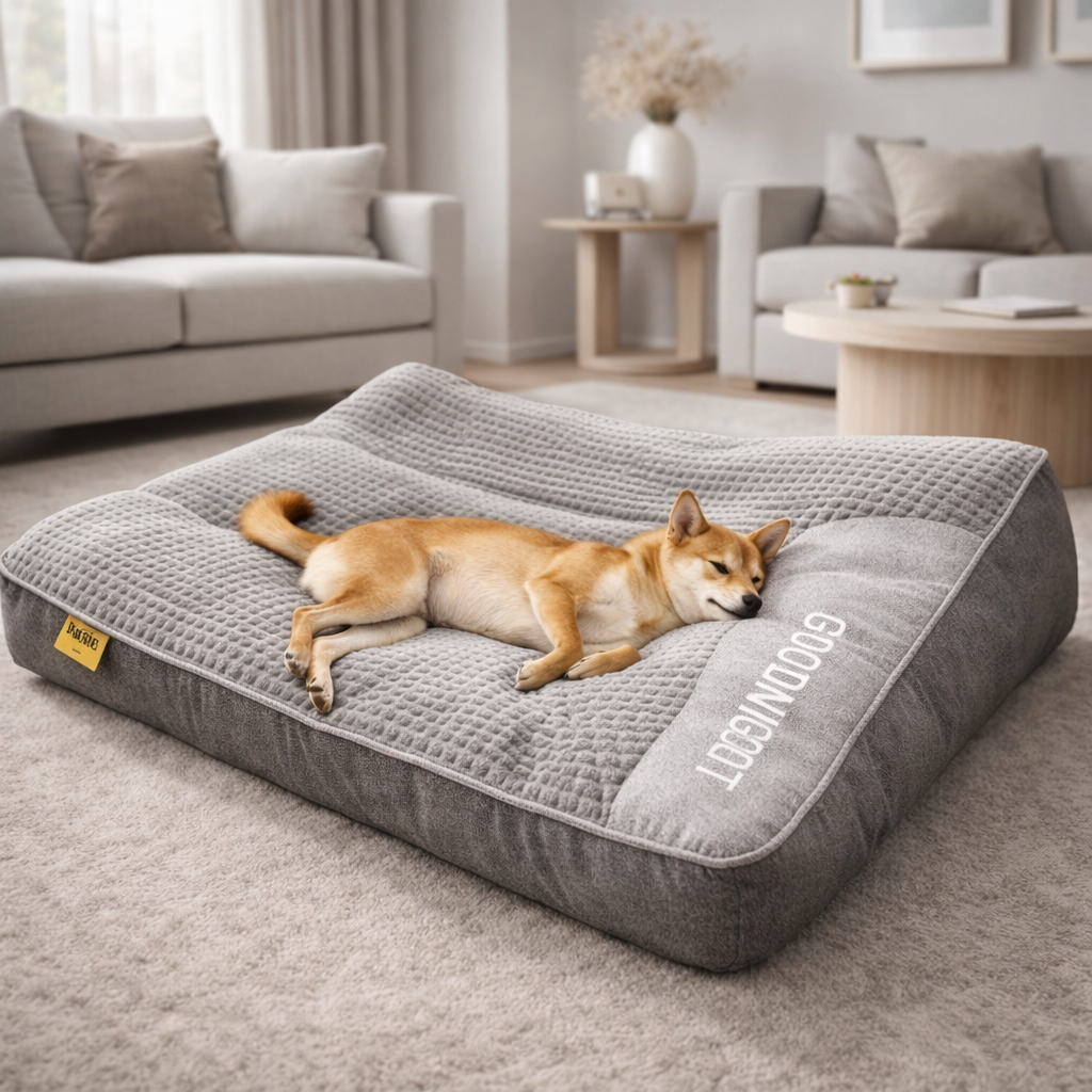 Orthopaedic Memory Foam Dog Bed with Raised Headrest 7