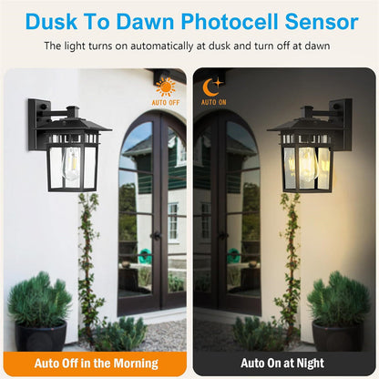 Outdoor Waterproof Lantern Wall Light — E27 IP23 Aluminum 11