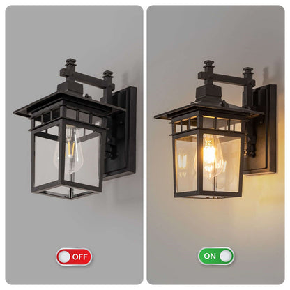 Outdoor Waterproof Lantern Wall Light — E27 IP23 Aluminum 12